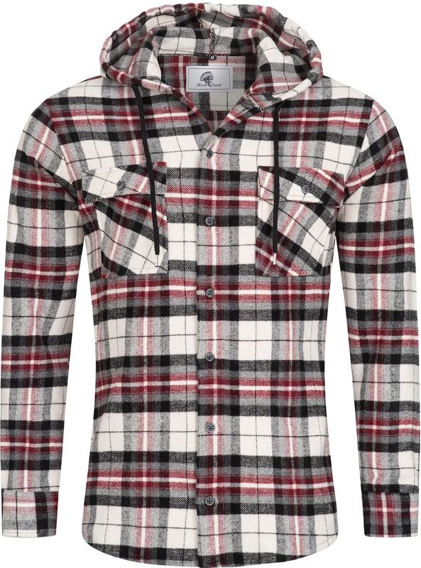 Rock Creek Hemd Kariertes Hemd mit Kapuze Regular Fit