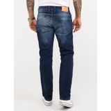 Rock Creek Regular-fit-Jeans Herren Jeans Stonewashed Dunkelblau RC-3113