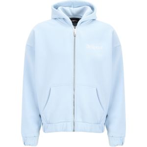 Dropsize Sweatvest  lichtblauw / wit