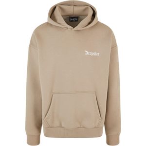 Dropsize Sweatshirt 'Embo'  ecru / donkerbeige