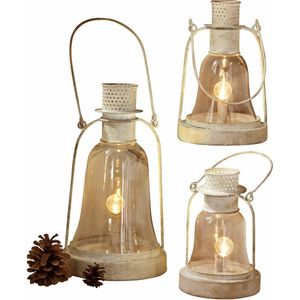 LED-lantaarn set van 3 Fitou