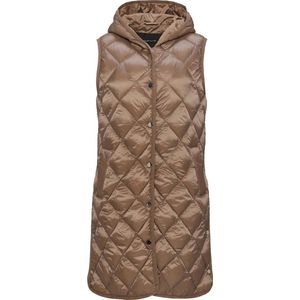 Lange bodywarmer in camel