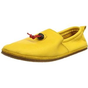 Pololo Unisex baby blote voeten cordel outdoor geel platte slipper, 20 EU