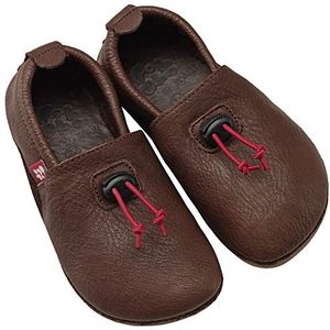 Pololo Unisex baby blote voeten cordel outdoor donkerbruin platte slipper, 20 EU