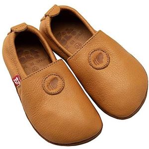 Pololo Uniseks baby effen lichtbruine pantoffels, 20 EU