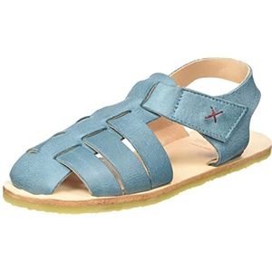 Pololo Unisex kinderen Ibiza lederen lichtblauw sandalen, lichtblauw, 27 EU