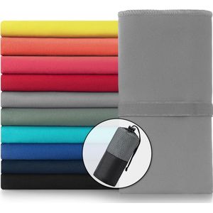 Blumtal Sporthanddoek microvezel: 80 x 40 cm, grijs, set van 2