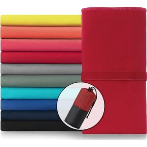 Blumtal Sporthanddoek microfiber: 80 x 40cm, donkerrood, set van 2
