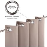 Blumtal Gordijnen Set van 2 Verduisterend Gordijn Kant en Klaar Blackout Gordijnen Taupe