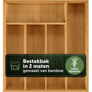 VaeFae Bamboe zilverwerk organizer, uitbreidbare keukenlade organizer voor bestek, houten gebruiksvoorwerpenhouder, multifunctionele lade opslag (zwart