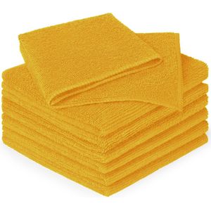 Schoonmaakdoek: 30 x 40cm, pikante mosterd, set van 6