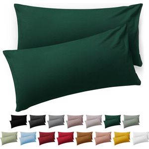 Luxear Verkoelende kussenslopen, 2 stuks, Arc-Chill-koeling, dubbelzijdig ontwerp (koelings- en katoenvezel), antistatisch, huidvriendelijk, machinewasbaar, verborgen rits, 50 x 65 cm, grijs