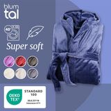 Blumtal - Unisex - Badjas - Donkerblauw - Fleece met Capuchon en Zakken