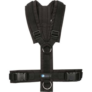 Annyx Brustgeschirr FUN in schwarz-schwarz L L Schwarz für Welpen  für alle Hunde  verstellbar  gepolstert  ergonomisch  rückenschonend  optimal