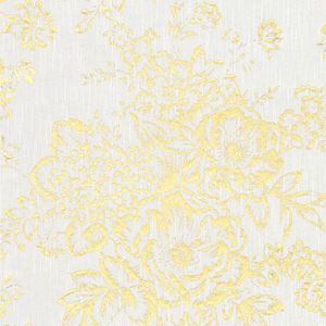 Barok behang Profhome 306571-GU textiel behang gestructureerd in barok stijl glanzend goud wit 5,33 m2