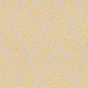 Barok behang Profhome 306592-GU textiel behang gestructureerd in barok stijl glanzend goud beige 5,33 m2