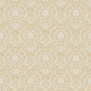 Barok behang Profhome 310323-GU papier behang licht gestructureerd in barok stijl mat goud beige crèmewit 5,33 m2