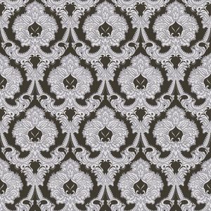 Barok behang Profhome 310347-GU papier behang licht gestructureerd in barok stijl mat zilver zwart wit 5,33 m2