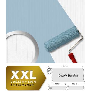 Strepen behang Profhome 320051-GU overschilderbaar vliesbehang licht gestructureerd met strepen mat wit 26,5 m2