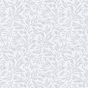 Bloemen behang Profhome 333261-GU vliesbehang glad met bloemen patroon mat grijs zilver 5,33 m2