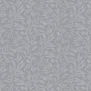 Bloemen behang Profhome 333264-GU vliesbehang glad met bloemen patroon mat grijs zilver 5,33 m2