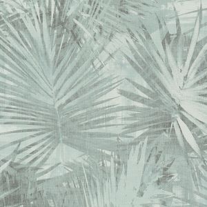 Natuur behang Profhome 363853-GU vliesbehang gestructureerd met bloemmotief mat blauw groen 5,33 m2