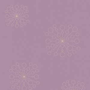 Profhome - Grafik Tapete 367842 Vliestapete leicht strukturiert mit geometrischen Formen glänzend violett gold 5,33 m2