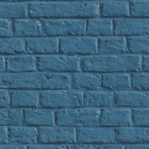 Steen tegel behang Profhome 369123-GU vliesbehang licht gestructureerd met structuur mat blauw 5,33 m2