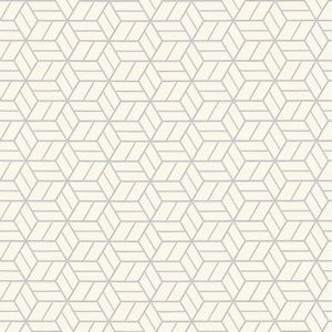 Grafisch behang Profhome 369203-GU vliesbehang licht gestructureerd met grafisch patroon glinsterend zilver grijs wit 5,33 m2