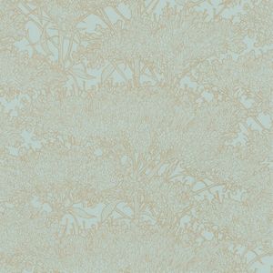Natuur behang Profhome 369722-GU vliesbehang licht gestructureerd met grafisch patroon mat blauw groen goud 5,33 m2