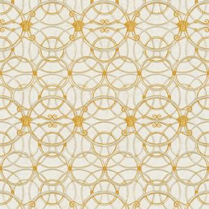 Barok behang Profhome 370491-GU vliesbehang glad in barok stijl glanzend goud crèmewit wit 7,035 m2