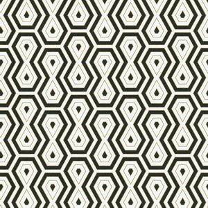 Grafisch behang Profhome 377075-GU vliesbehang glad met geometrische vormen mat goud zwart wit 5,33 m2