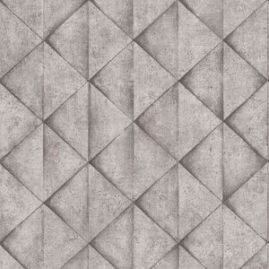 Grafisch behang Profhome 377423-GU vliesbehang glad met grafisch patroon mat grijs antraciet 5,33 m2
