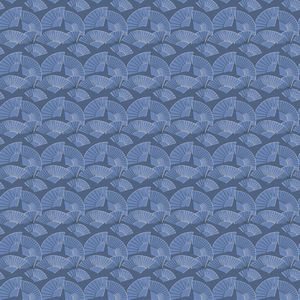 Grafisch behang Profhome 378474-GU vliesbehang glad design en metalen accenten blauw duifblauw 5,33 m2