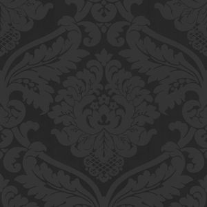 Barok behang Profhome 552631-GU structuur behang licht gestructureerd in barok stijl mat zwart 5,33 m2