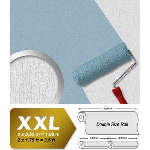 Pleister-look behang Profhome 658319-GU overschilderbaar vliesbehang licht gestructureerd in spachtelputz look mat wit 26,5 m2