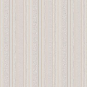 Strepen behang Profhome 765673-GU papier behang licht gestructureerd met strepen mat crème beige wit 5,33 m2
