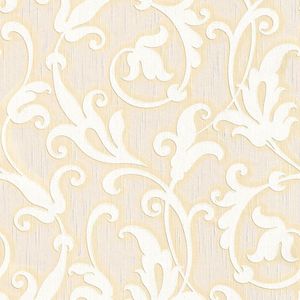 Textiel look behang Profhome 954907-GU textiel behang gestructureerd in textiel look mat crème beige goud 5,33 m2