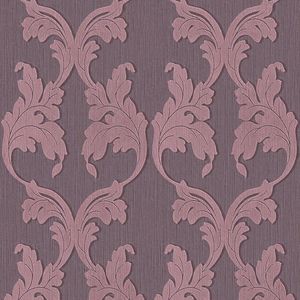 Textiel look behang Profhome 956285-GU textiel behang gestructureerd in textiel look mat purper 5,33 m2