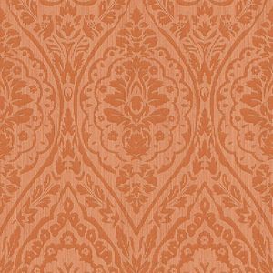 Barok behang Profhome 961952-GU textiel behang gestructureerd in barok stijl mat oranje rood 5,33 m2