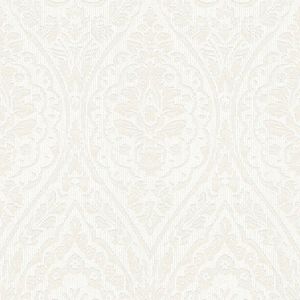 Barok behang Profhome 961954-GU textiel behang gestructureerd in barok stijl mat crème wit 5,33 m2