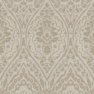 Barok behang Profhome 961956-GU textiel behang gestructureerd in barok stijl mat bruin beige 5,33 m2