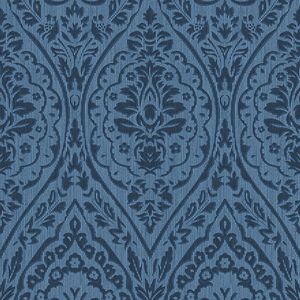 Barok behang Profhome 961958-GU textiel behang gestructureerd in barok stijl mat blauw 5,33 m2