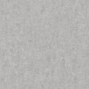 Pleister-look behang Profhome 386935-GU vliesbehang hardvinyl warmdruk in reliëf licht gestructureerd in spachtelputz look mat grijs grijs-aluminiumkleurig 5,33 m2