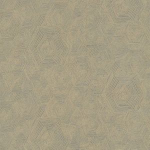 Grafisch behang Profhome 386983-GU vliesbehang licht gestructureerd met grafisch patroon glimmend goud grijsbeige bronzen bruinbeige 5,33 m2