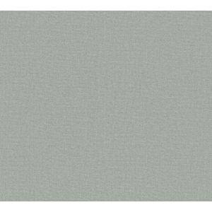Uni kleuren behang Profhome 387446-GU vliesbehang hardvinyl warmdruk in reliëf licht gestructureerd in used-look mat groen grijs 5,33 m2