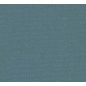 Uni kleuren behang Profhome 387459-GU vliesbehang hardvinyl warmdruk in reliëf licht gestructureerd in used-look mat turkoois petrol groenblauw 5,33 m2