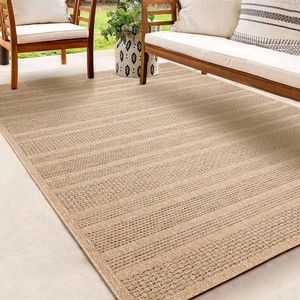 the carpet Kansas - robuust tapijt voor binnen en buiten in natuurlijke jute-look, weerbestendig, geschikt voor terras en tuin, ca. 80 x 250 cm