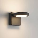 Lucande - LED wandlamp buiten - 1licht - aluminium, polycarbonaat - H: 11.8 cm - grafietgrijs, wit - Inclusief lichtbron