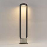 Lucande - LED buitenlamp - 1licht - aluminium, polycarbonaat, beton - H: 100 cm - grafietgrijs, wit, betongrijs - Inclusief lichtbron